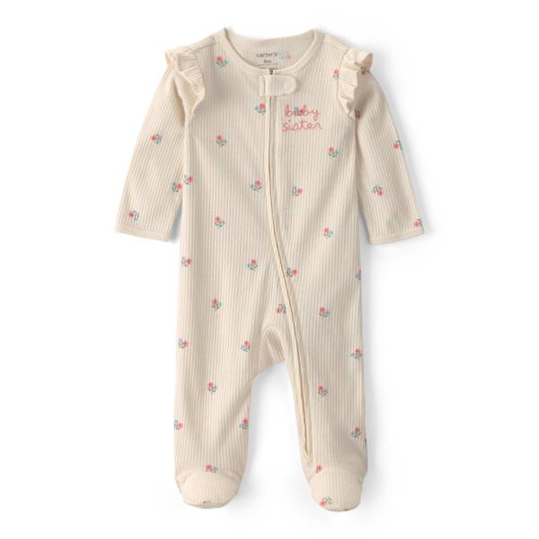 Photo of 'Baby Sister' Snug Fit Sleep & Play Pajamas - Cream
