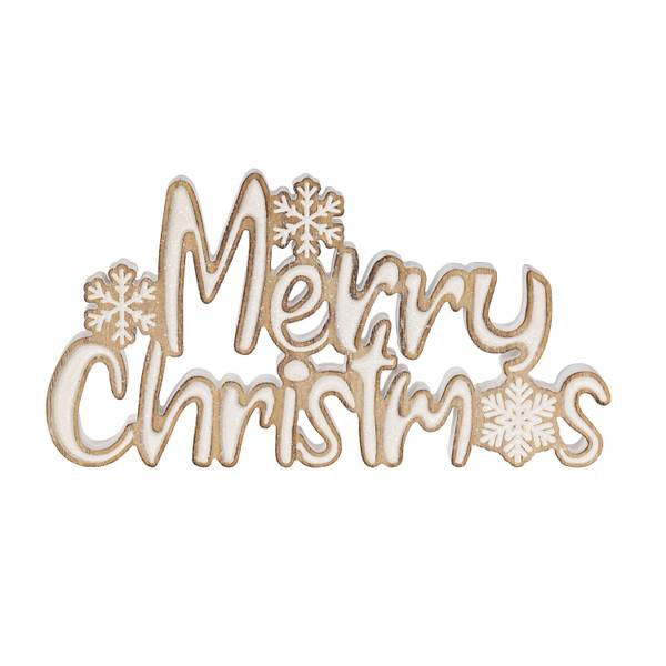 Gerson Wooden "Merry Christmas" Tabletop Sign