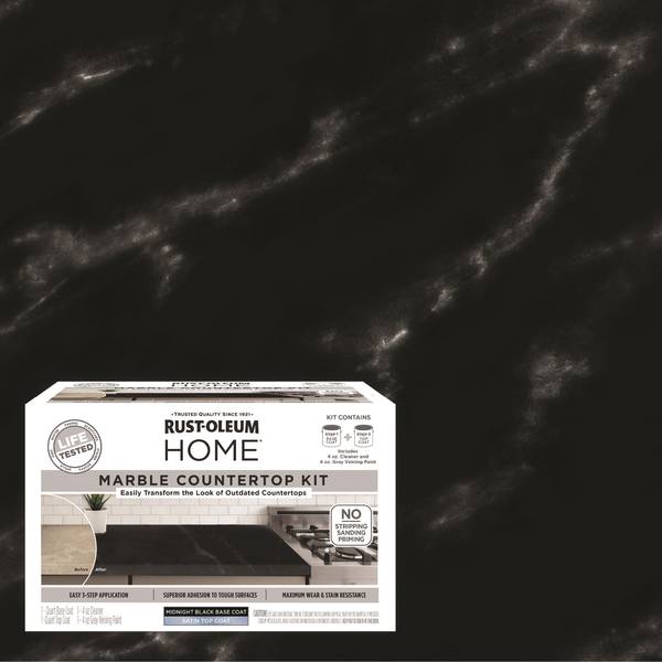 Photo of Home Countertop Coating Satin Black Marble Kit