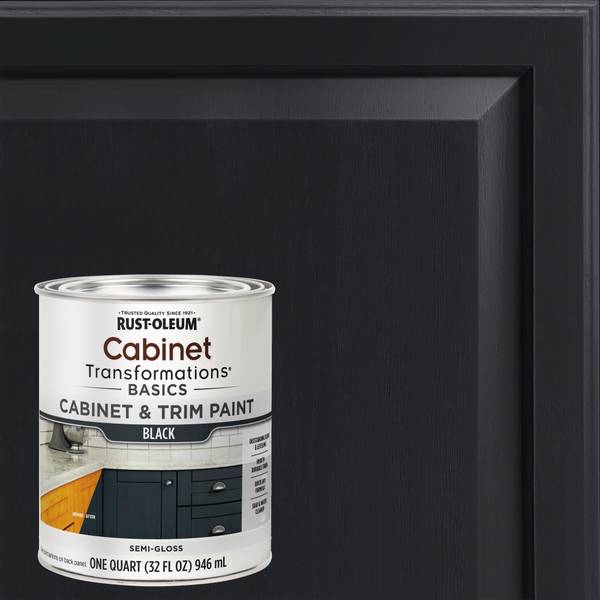 Rust-Oleum 1 Quart Cabinet Transformations Basics Cabinet & Trim Semi-Gloss Black Paint