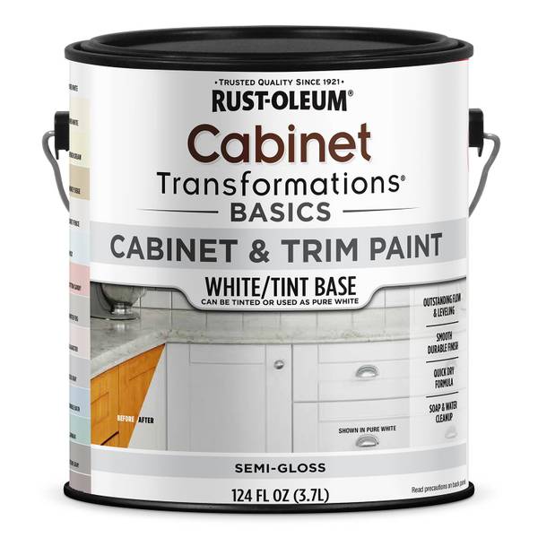 Photo of 1 Gallon Cabinet Transformations Basics Cabinet & Trim Semi-Gloss White Tint Base Paint