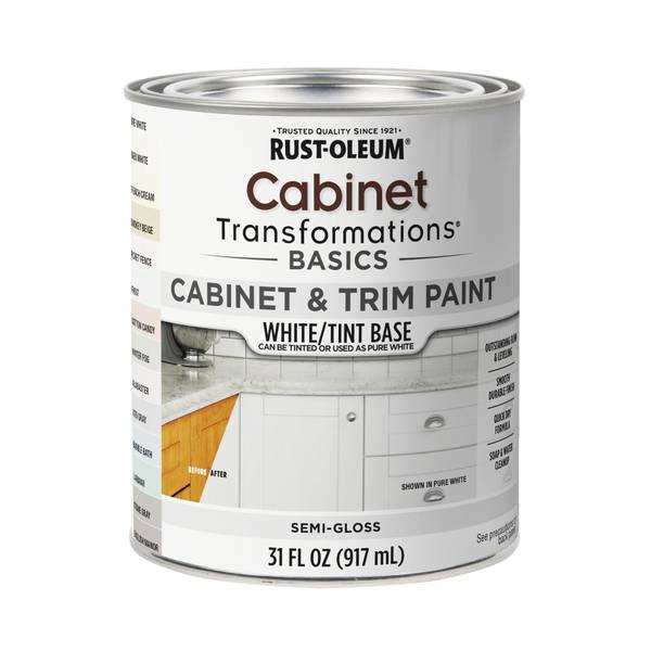 Photo of 1 Quart Cabinet Transformations Basics Cabinet & Trim Semi-Gloss White Tint Base Paint