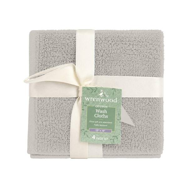 Photo of 13"x13" 4-Pack Wash Cloths, Gray