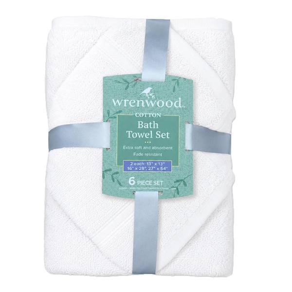 Photo of 6-pack Bath Towels Set, White