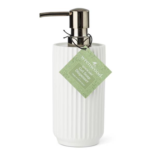 Photo of Diatomite White Ribbed Dispenser - Venice