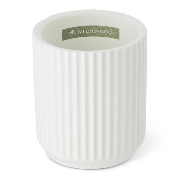Photo of Diatomite White Ribbed Tumbler - Venice