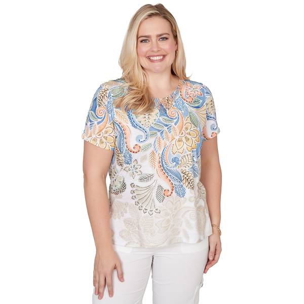 Photo of Women's Paisley Yoke Knit Top