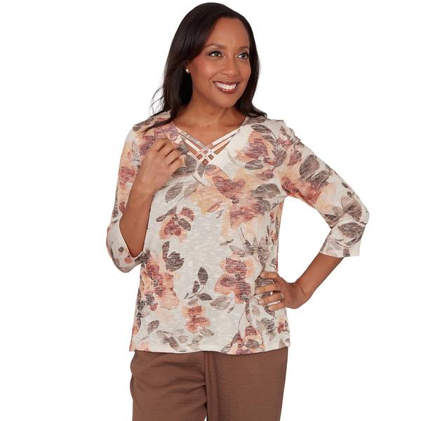 Photo of Women's Watercolor Floral Knit Top
