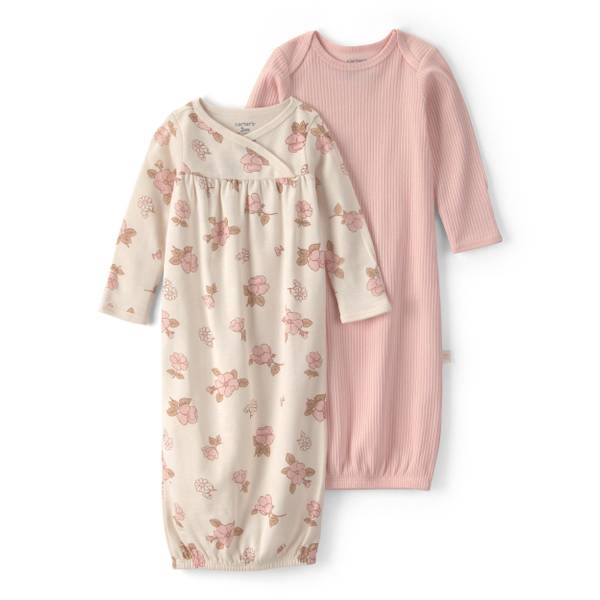 Photo of Infant Girl's 2-piece MFL Gown Set Cream/Pink