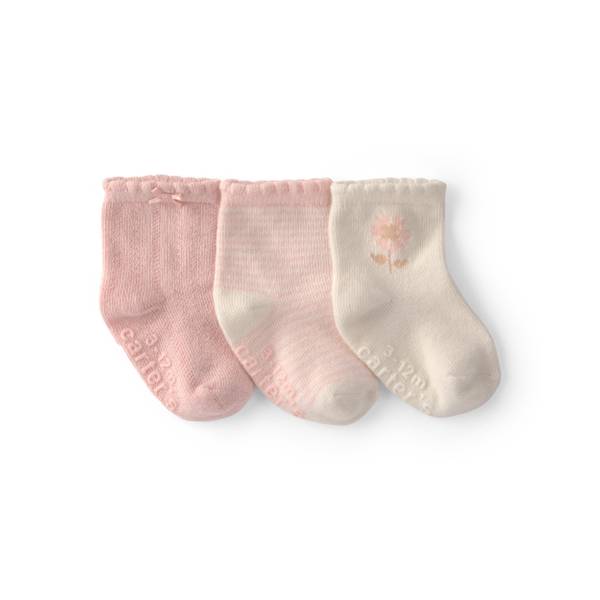 Photo of Infant Girl's 3pk Bootie Pink/Cream