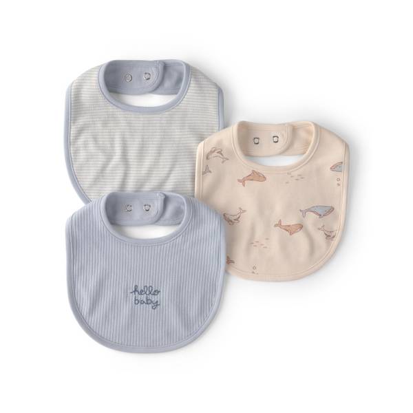 Photo of Infant 3pk MFL print bibs Blue