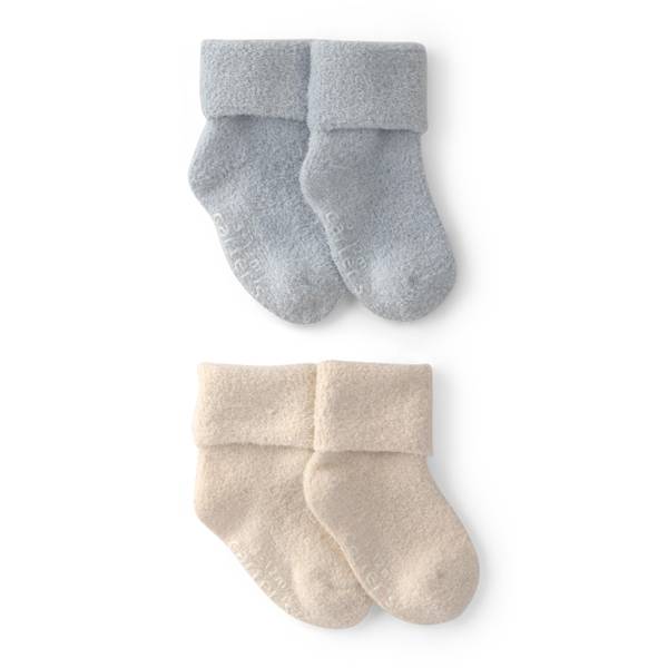 Photo of Infant Boys 4pk Booties Blue/Ivory