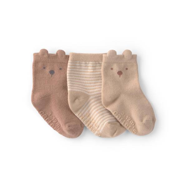 Photo of Infant 3pk Bootie Cream/Brown