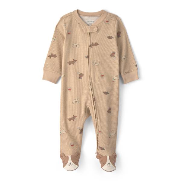 Photo of Infant Boy's Dog Snug Fit Sleep & Play Pajamas - Brown