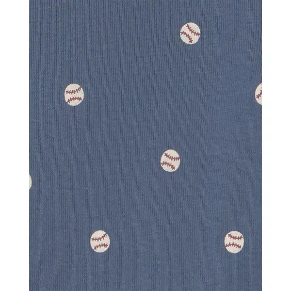 Carter's 4-Pack Baseball Long-Sleeve Bodysuits - 1V717610-NB