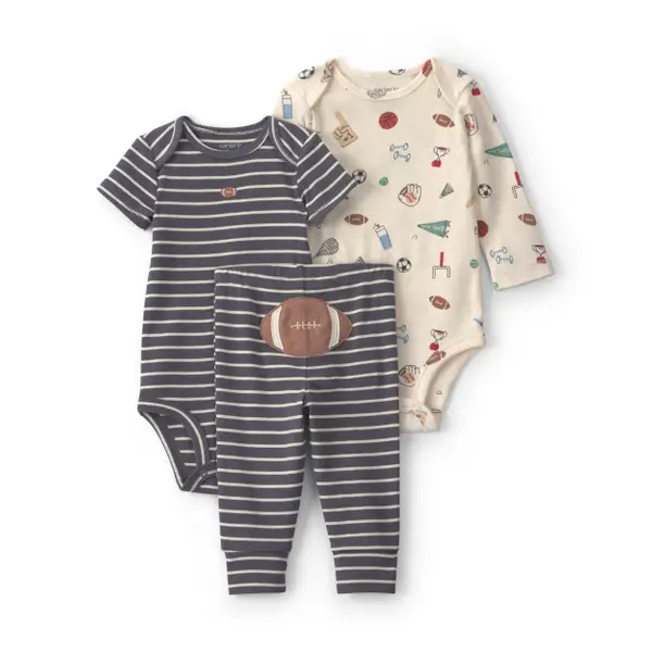 Carter's Infant Boy's 3-Piece Football Bodysuit and Pant Set