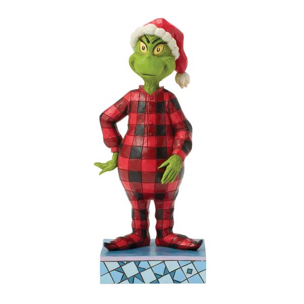 Jim Shore Grinch Fig Grinch Wearing Pajamas - Multi