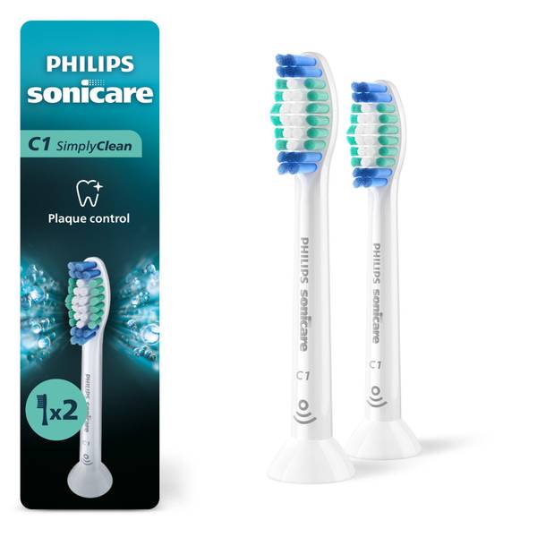 Photo of Simply Clean Genuine Replacement Electric Toothbrush Heads, White, 2 Pack