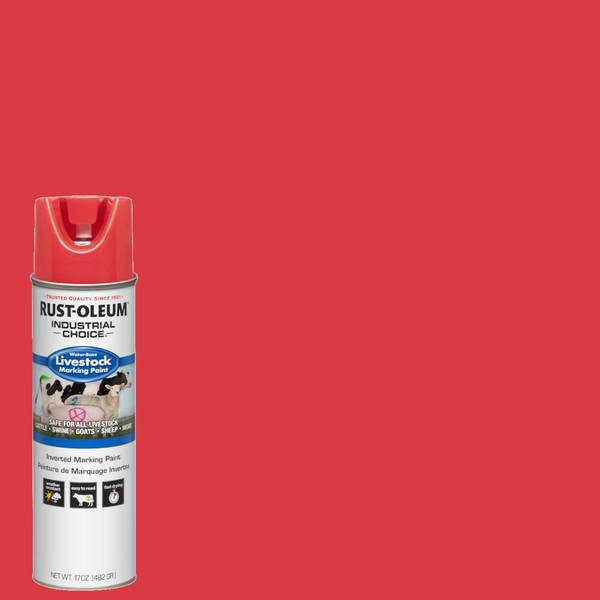 Photo of 17 oz Industrial Choice Livestock Fluorescent Red Marking Paint