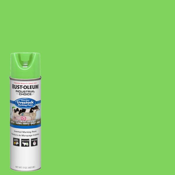 Photo of 17 oz Industrial Choice Livestock Fluorescent Green Marking Paint