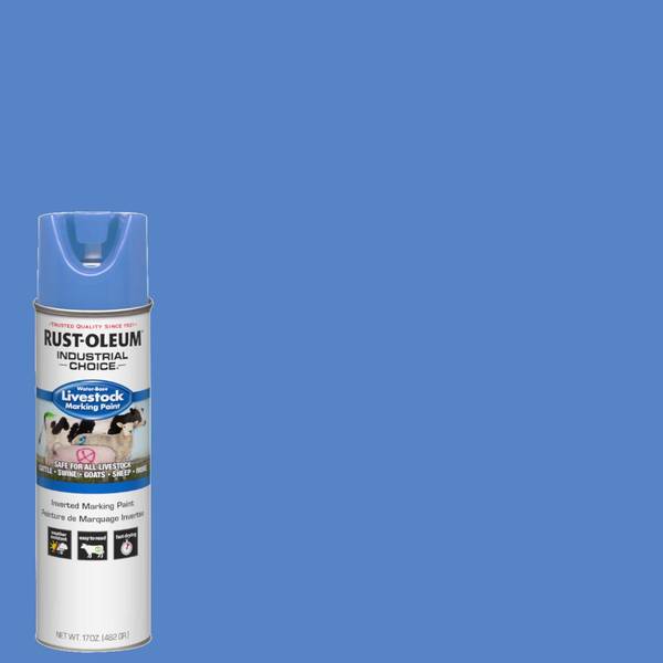Photo of 17 oz Industrial Choice Livestock Fluorescent Blue Marking Paint