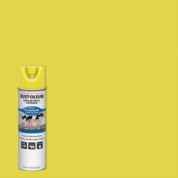 Photo of 17 oz Industrial Choice Livestock Fluorescent Yellow Marking Paint