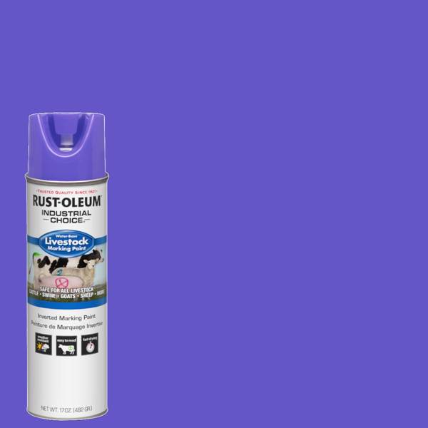 Photo of 17 oz Industrial Choice Livestock Fluorescent Purple Marking Paint