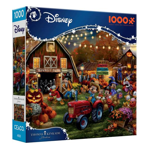 Ceaco Thomas Kinkade - Disney Mickey and Minnie Pumpkin Festival 1000 Piece Jigsaw Puzzle