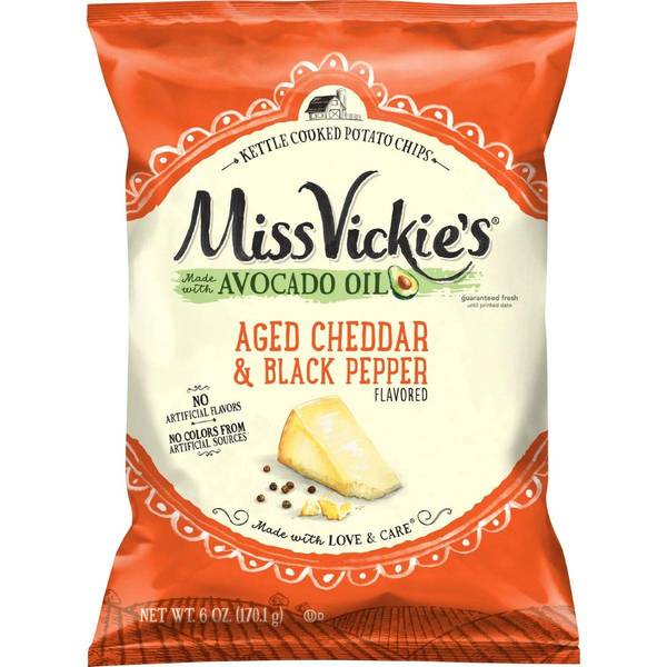 Photo of 6oz Aged Cheddar & Black Pepper Kettle Chips