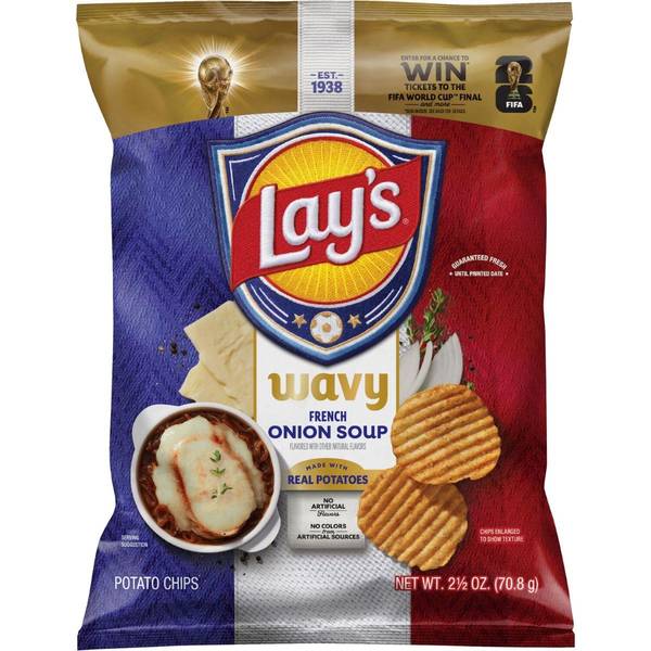Photo of 2.25oz Lays Wavy French Onion Soup Chips