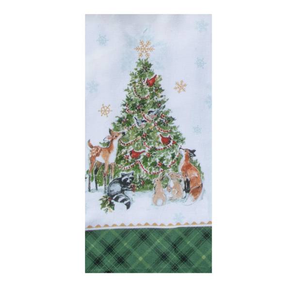 Photo of Sage Santa Tree Terry Kitchen Towel