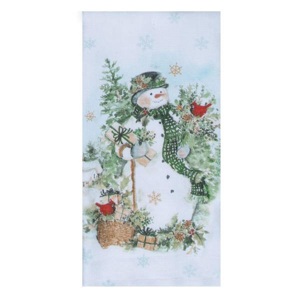 Kay Dee Designs Sage Santa Snowman Terry Towel