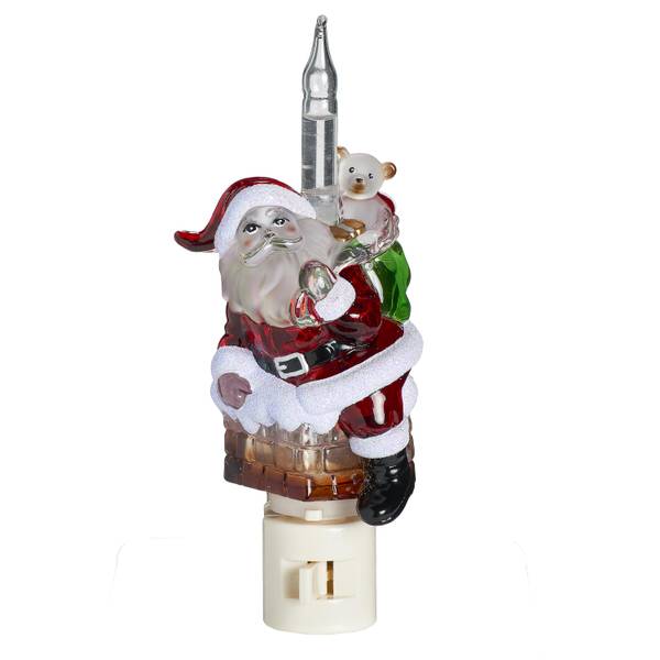 Roman 7" Santa with Chimney Bubble Night Light