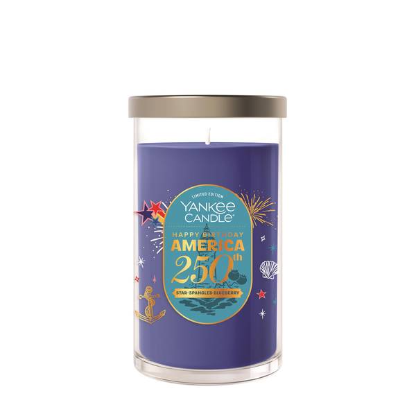 Photo of 14.25oz Star Spangled Blueberry Pillar Candle