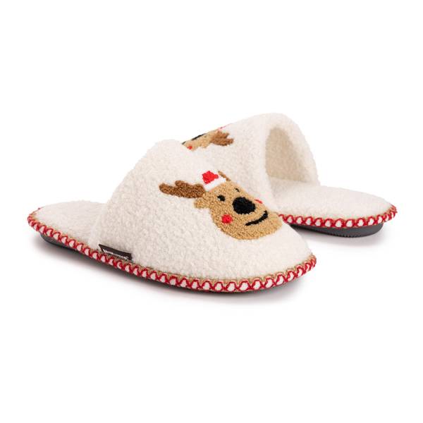 Muk Luks Women's Novelty Snowflake Scuff Slipper - Penguin