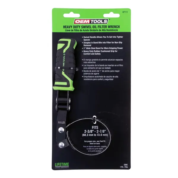 Great Neck Heavy Duty Pro Swivel Oil Filter Wrench - 87111