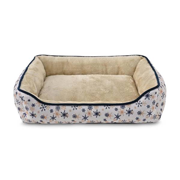 Photo of 25"x 20" Rectangle Pet Bed- Snowflakes