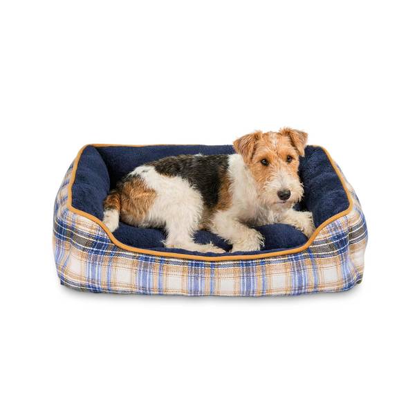 Photo of 25" x 20" Box Bed Blue Plaid