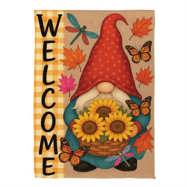 Photo of Sunflower Fall Gnome Garden Flag