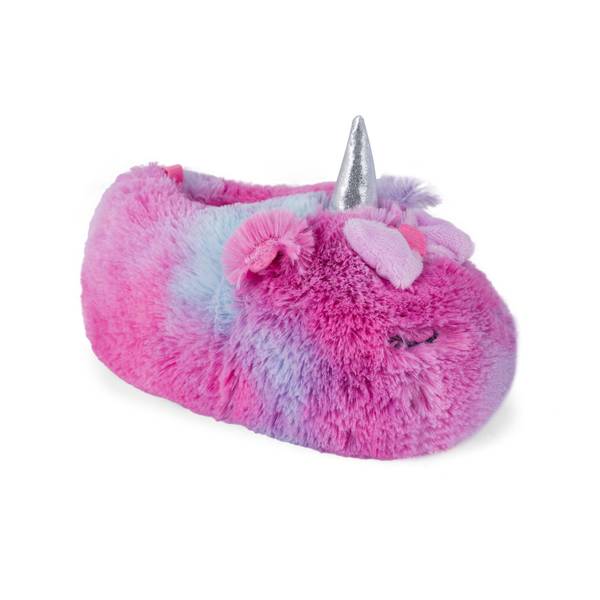 Carter's girls unicorn ombre slippers L Pink/Blue