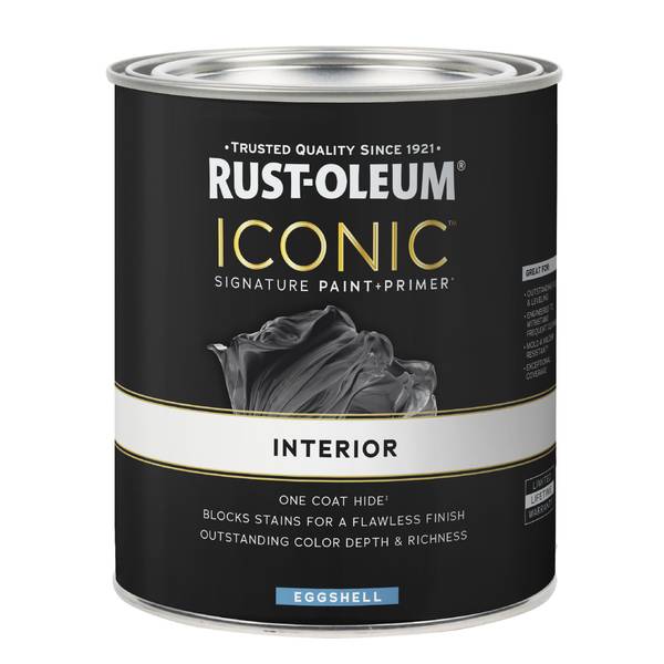 Photo of 1 Quart Iconic Signature Interior Paint and Primer Eggshell White Tint Base