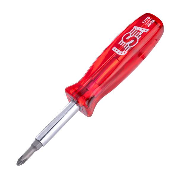 Great Neck 6-in-1 Multi Bit Americana Red Screwdriver