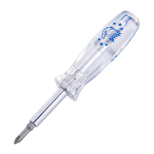 Great Neck 6-in-1 Multi-Bit Americana White Screwdriver