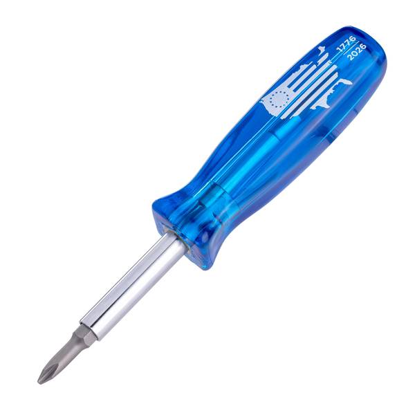 Great Neck 6-in-1 Multi Bit Americana Blue Screwdriver