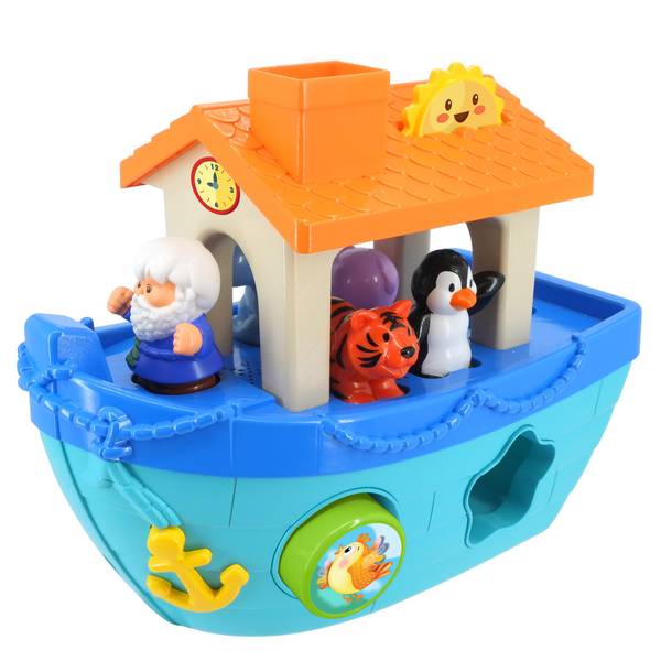 Kiddieland Shape-Sorting: Noah's Ark Interactive Learning Playset, Ages 1+