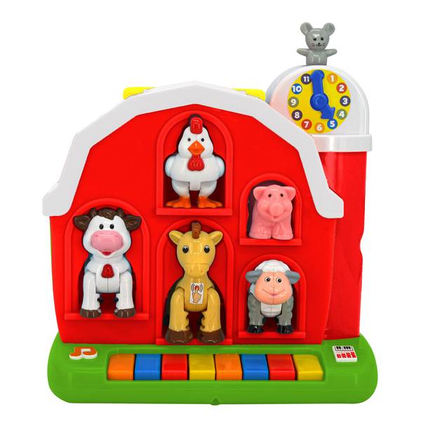 Kiddieland Farm House Musical Playset, 5-Piece Set, Ages 1+