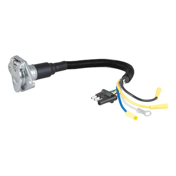 Photo of 4-Way Flat Vehicle to 6-Way Round Trailer Electrical Adapter