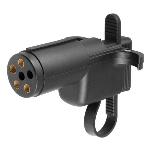 Photo of 6-Way Round Vehicle to 4-Way Flat Trailer Electrical Adapter with Tester