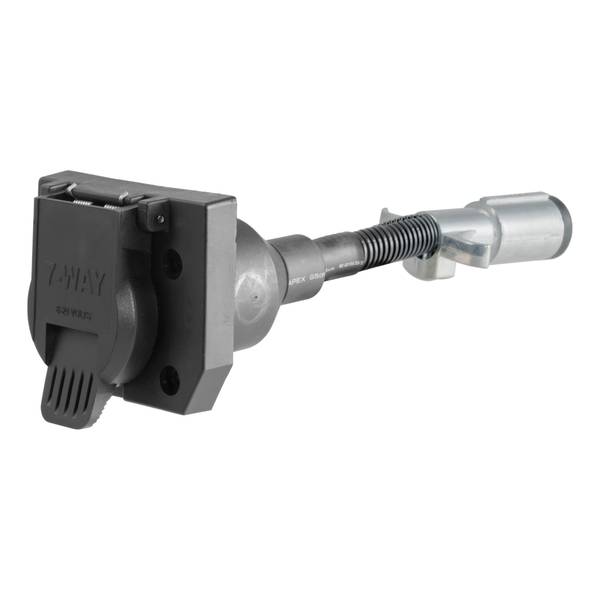 Photo of 6-Way Round Vehicle to 7-Way RV Blade Trailer Electrical Adapter