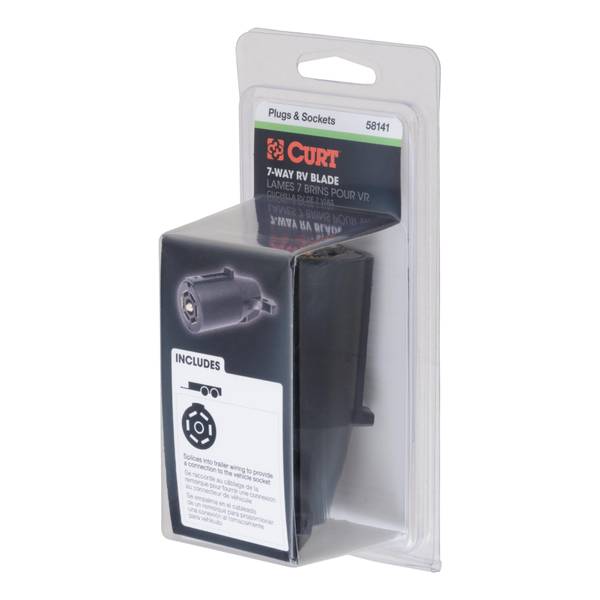 CURT 7-Way RV Blade Connector Plug (Trailer Side)